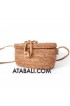 Ata mini coin bag with rattan strap